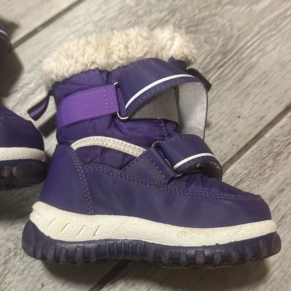 Merence Kids Baby/Toddler Winter Boots Purple Size 23 Equivalent to 6.5US